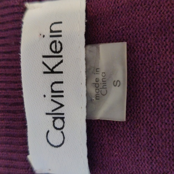Calvin Klein. Purple Long Sleeve Women's Dress - Picture 5 of 8
